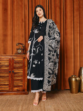 Printed Cotton Blend Kurta With Pants & Dupatta